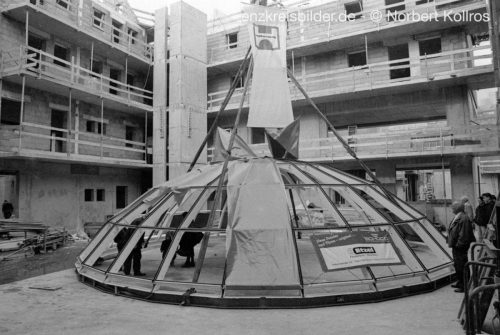 Transport und Baustelle Glaskuppel Rathaus Mühlacker